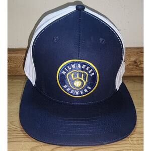Milwaukee Brewers MLB Jim Beam "Drink Smart" Snapback Hat Adjustable Men's Navy